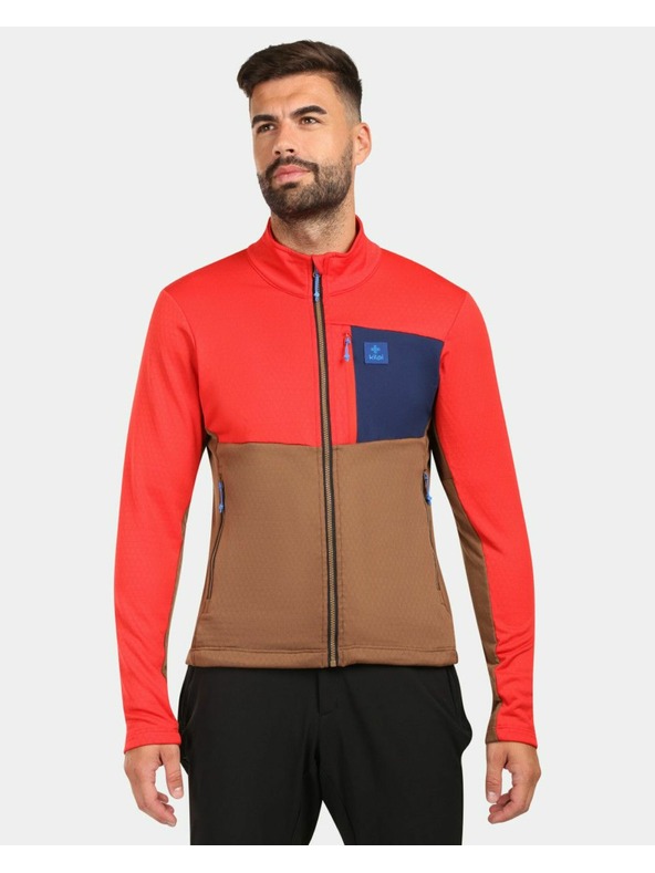 Kilpi Pánska fleecová mikina Kilpi ERIN-M Hnedá