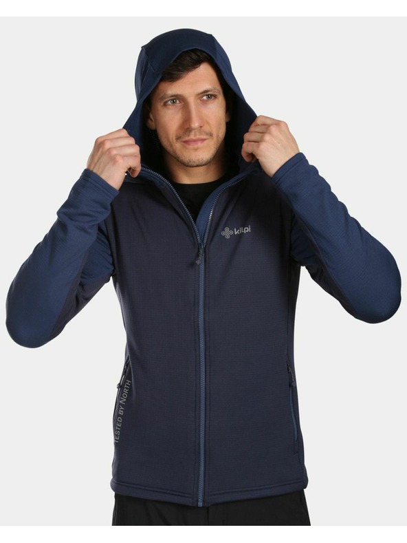 Kilpi Pánska športová mikina s kapucou Kilpi SEVELEN-M Tmavosivá