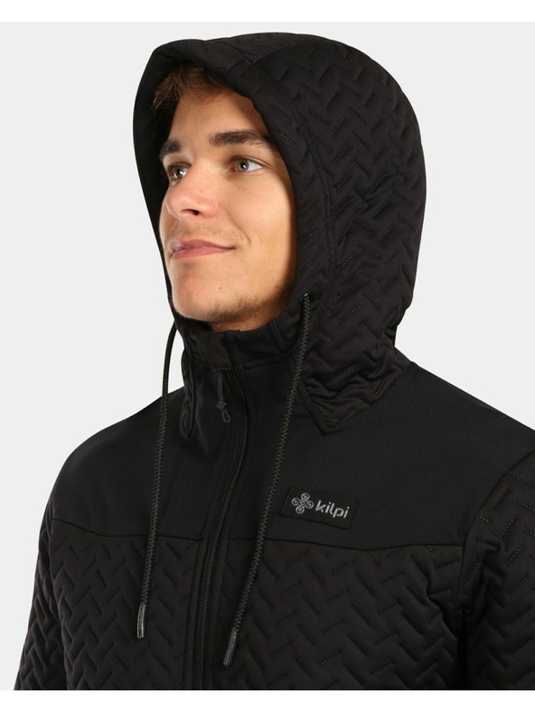 Kilpi Pánska zateplená fleecová mikina s kapucou Kilpi NEVIA-M Čierna