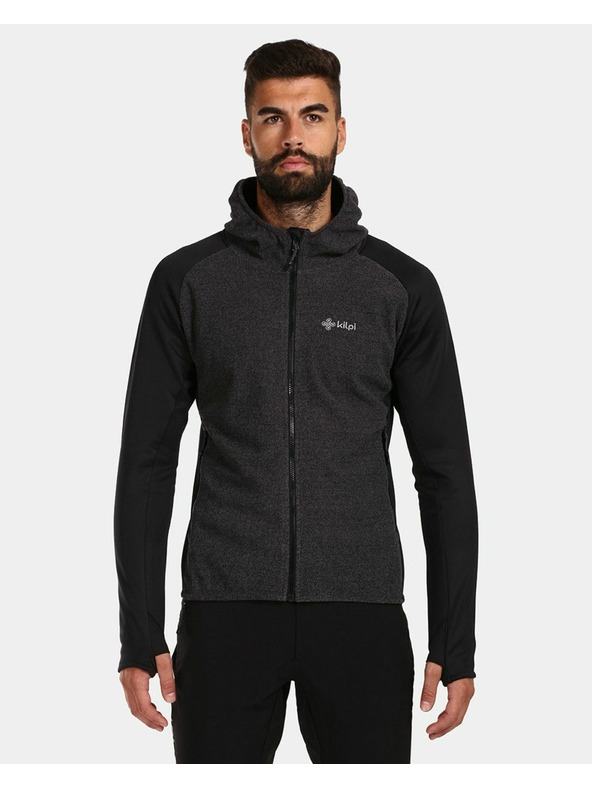 Kilpi Pánska fleecová mikina Kilpi VERSAM-M Čierna