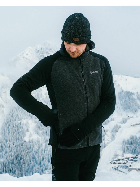 Kilpi Pánska fleecová mikina Kilpi VERSAM-M Čierna