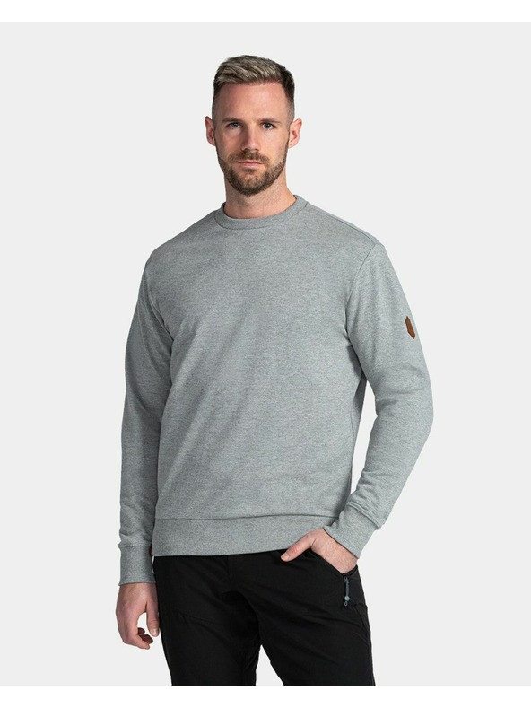 Kilpi Pánska bavlnená mikina Kilpi OIRAN-M Svetlosivá