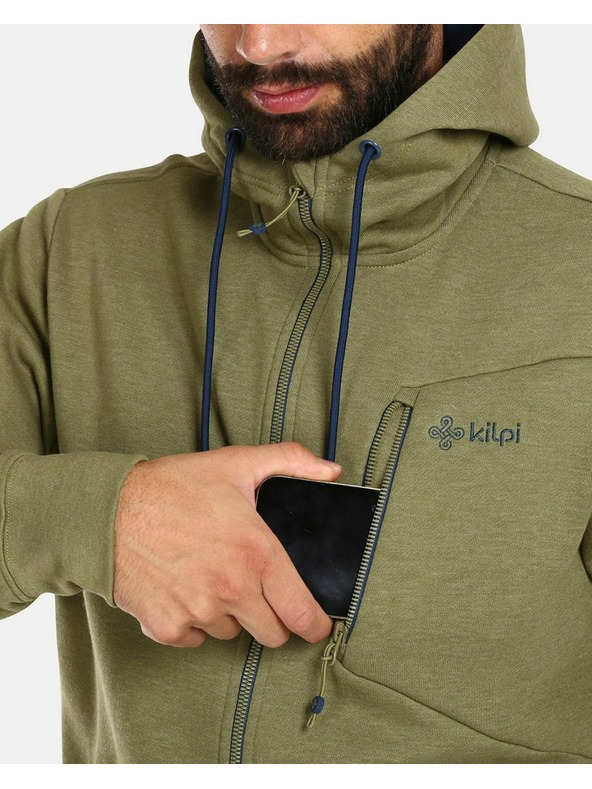 Kilpi Pánska bavlnená mikina Kilpi PREDA-M Zelená