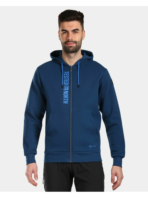 Kilpi Pánska bavlnená mikina s kapucňou Kilpi AVILA-M Tmavomodrá