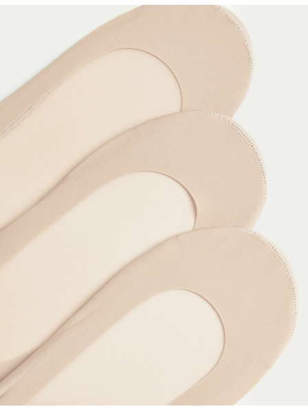 Marks & Spencer 3 ks nízkych ponožiek Marks & Spencer béžová