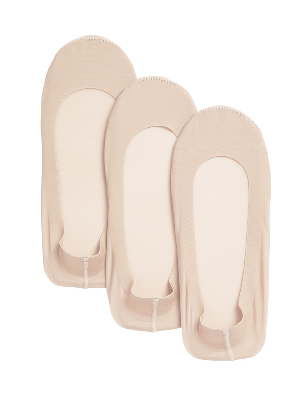 Marks & Spencer 3 ks nízkych ponožiek Marks & Spencer béžová