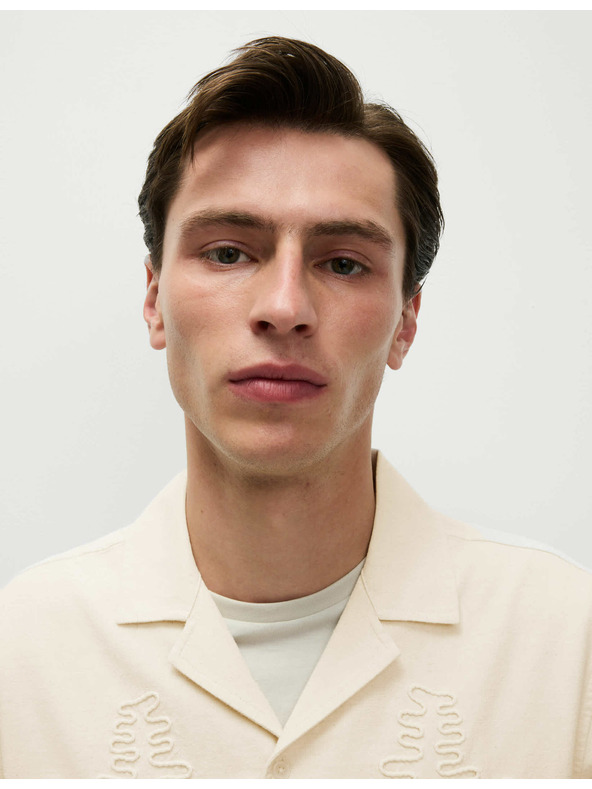 Marks & Spencer Košeľa s vysokým podielom bavlny Marks & Spencer smotanová