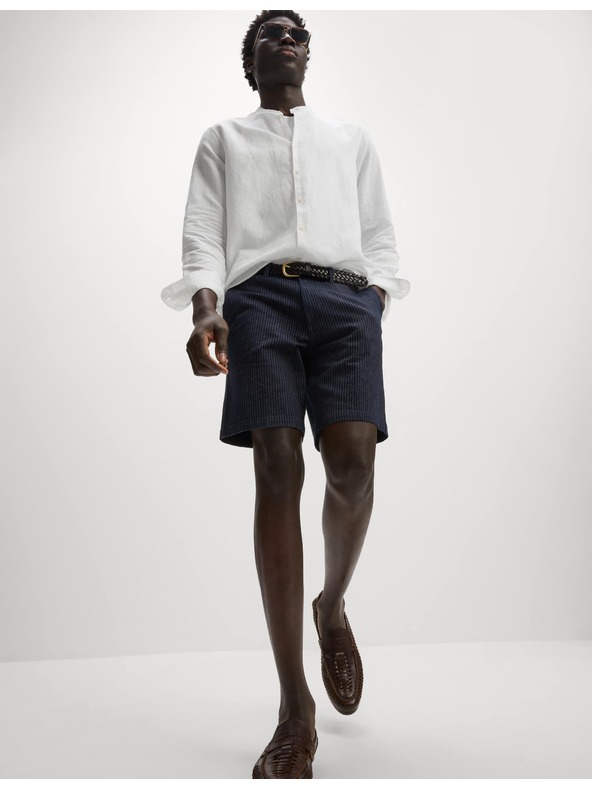 Marks & Spencer Chino šortky s čiastočne elastickým pásom Marks & Spencer námorná modrá