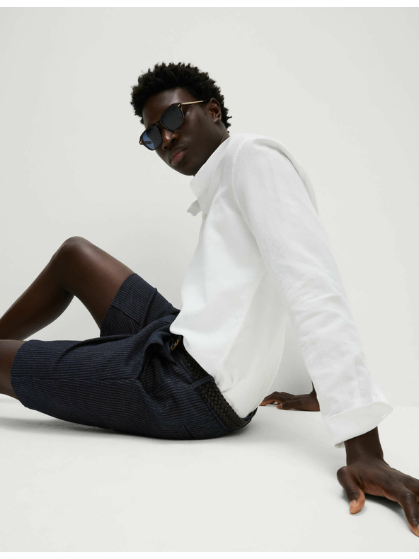 Marks & Spencer Chino šortky s čiastočne elastickým pásom Marks & Spencer námorná modrá