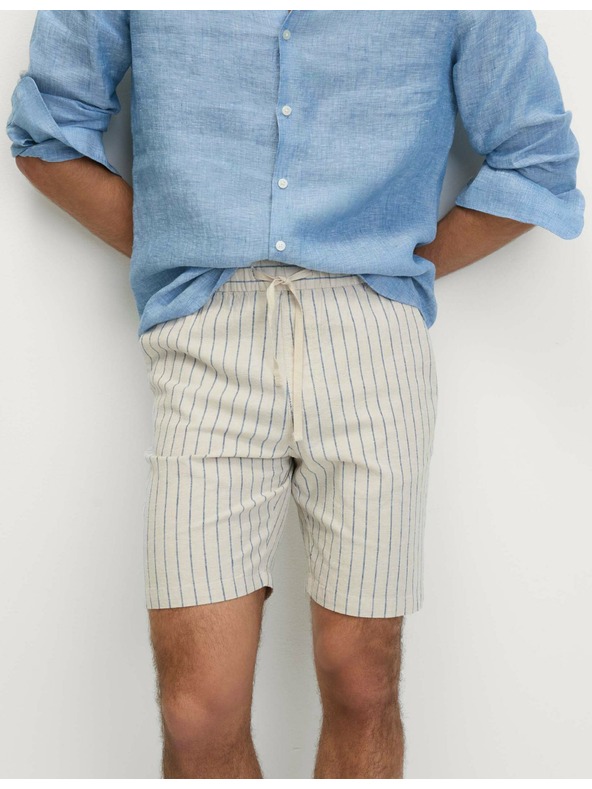 Marks & Spencer Šortky zo zmesi ľanu, s elastickým pásom Marks & Spencer béžová