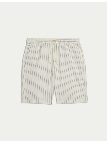 Marks & Spencer Šortky zo zmesi ľanu, s elastickým pásom Marks & Spencer béžová