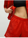 Marks & Spencer Plážové šortky z čistej bavlny s výstrihom Marks & Spencer červená