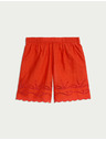 Marks & Spencer Plážové šortky z čistej bavlny s výstrihom Marks & Spencer červená