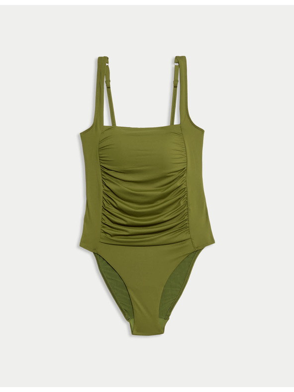 Marks & Spencer Plavky formujúce bruško, s vycpávkami a štvorcovým výstrihom Marks & Spencer zelená