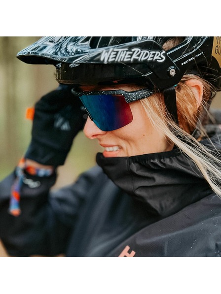 Horsefeathers Cyklistické okuliare Scorpio - black splash/mirror green