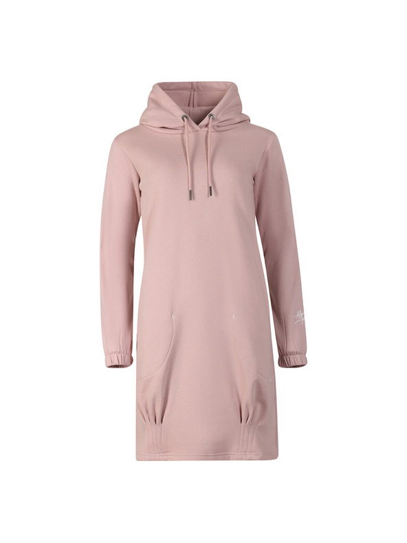 ALPINE PRO Dámske bavlnené šaty ALPINE PRO LORRA pale mauve