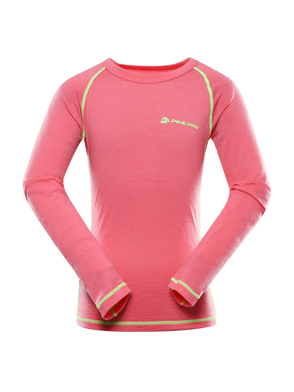 ALPINE PRO Detské tričko z merino vlny ALPINE PRO MERENO camellia rose