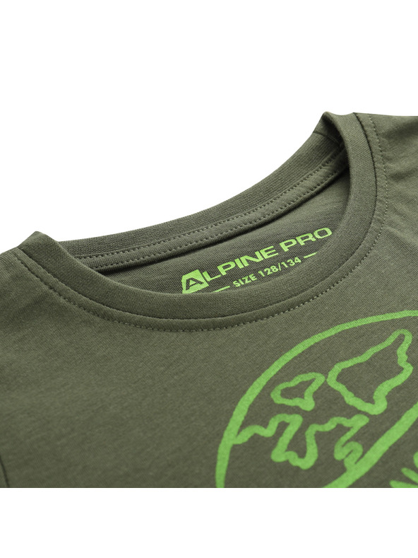 ALPINE PRO Detské tričko z organickej bavlny ALPINE PRO ECOMO 2 rifle green varianta pc