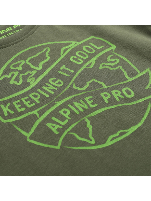ALPINE PRO Detské tričko z organickej bavlny ALPINE PRO ECOMO 2 rifle green varianta pc