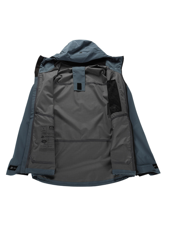 ALPINE PRO Pánska nepremokavá bunda s ptx membránou ALPINE PRO ZARR dark slate
