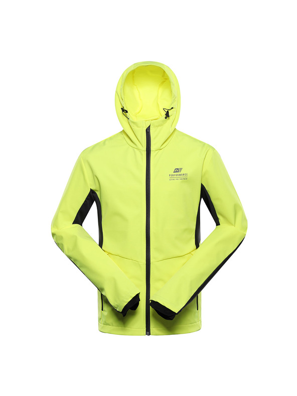 ALPINE PRO Pánska softshellová bunda s úpravou dwr ALPINE PRO KERAK neon yellow
