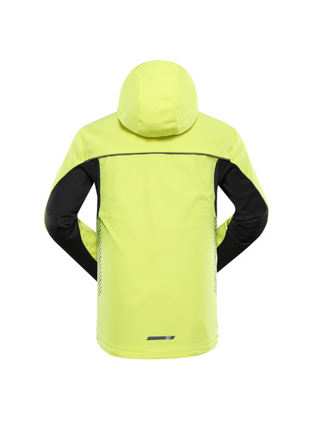 ALPINE PRO Pánska softshellová bunda s úpravou dwr ALPINE PRO KERAK neon yellow