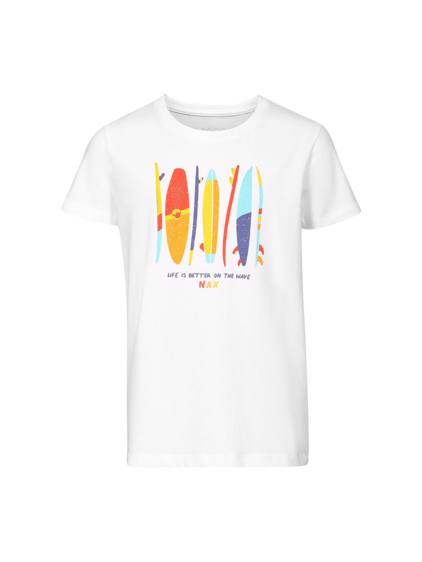 NAX Detské bavlnené tričko nax NAX OMESO white