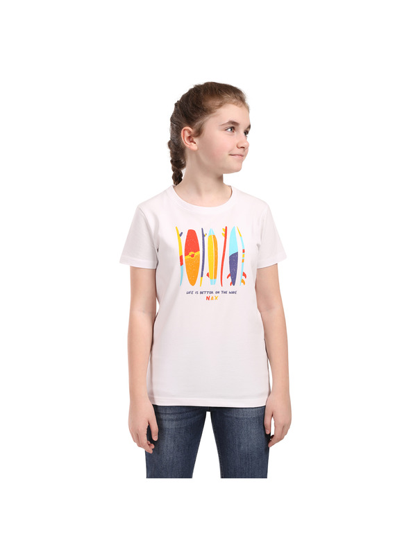 NAX Detské bavlnené tričko nax NAX OMESO white