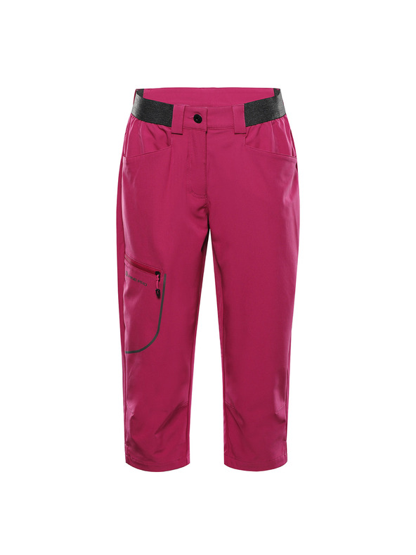 ALPINE PRO Dámske softshellové capri nohavice ALPINE PRO WEDERA 2 fuchsia red