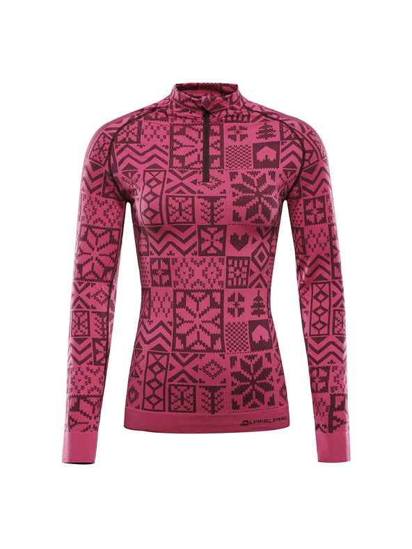 ALPINE PRO Dámske funkčné prádlo - tričko ALPINE PRO SEAMA fuchsia fedora