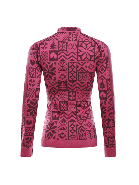 ALPINE PRO Dámske funkčné prádlo - tričko ALPINE PRO SEAMA fuchsia fedora