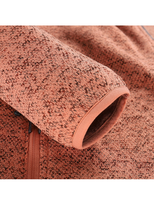 ALPINE PRO Dámsky hrievny sveter na zips ALPINE PRO ZEGA 2 tawny orange