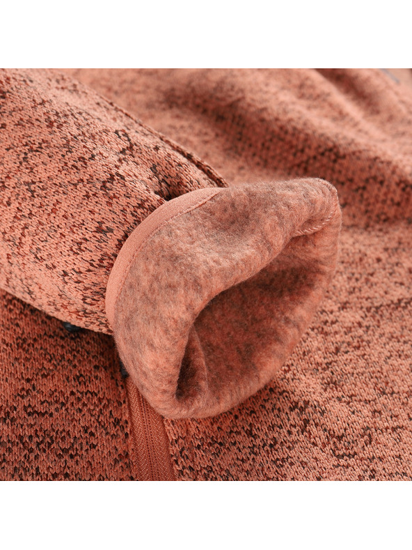 ALPINE PRO Dámsky hrievny sveter na zips ALPINE PRO ZEGA 2 tawny orange