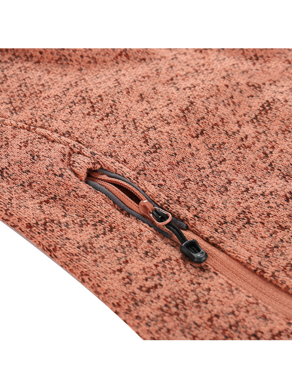 ALPINE PRO Dámsky hrievny sveter na zips ALPINE PRO ZEGA 2 tawny orange