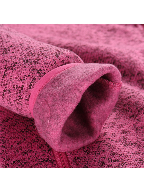 ALPINE PRO Dámsky hrievny sveter na zips ALPINE PRO ZEGA 2 fuchsia fedora