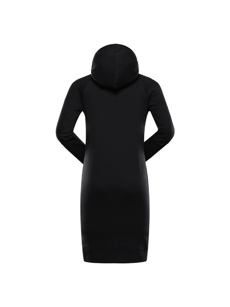 ALPINE PRO Dámske mikinkové šaty ALPINE PRO OLEBA black