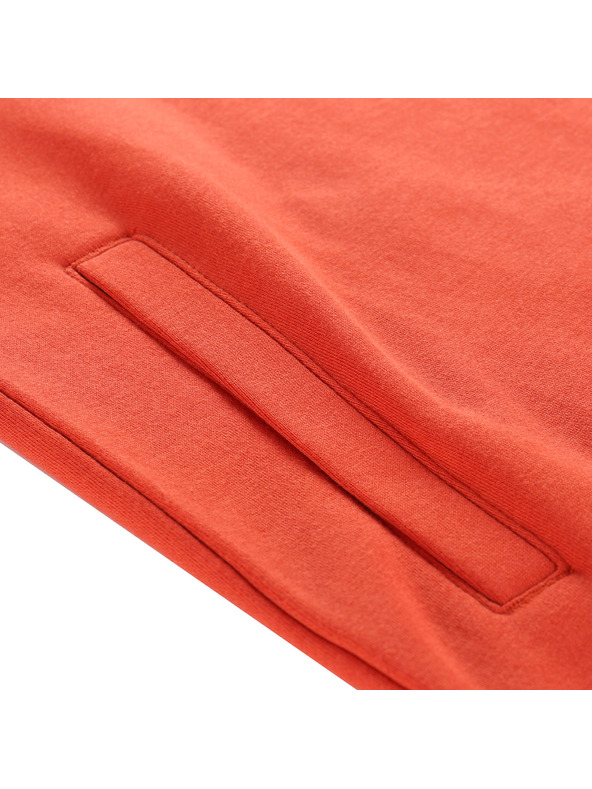 ALPINE PRO Dámske mikinové šaty ALPINE PRO OLEBA red clay