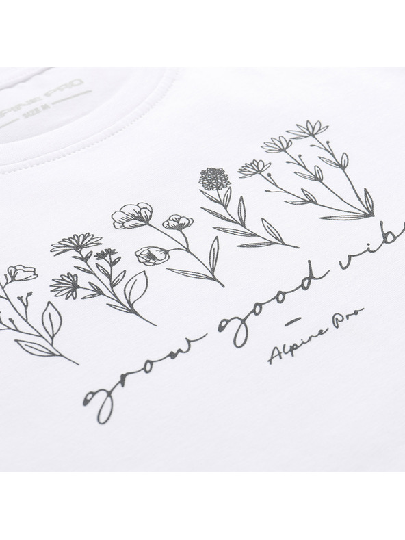 ALPINE PRO Dámske bavlnené tričko ALPINE PRO MOROLA white varianta pc