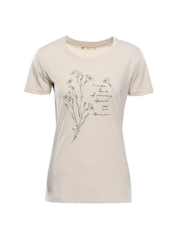 ALPINE PRO Dámske tričko z organickej bavlny ALPINE PRO TERMESA 3 moonbeam varianta pb