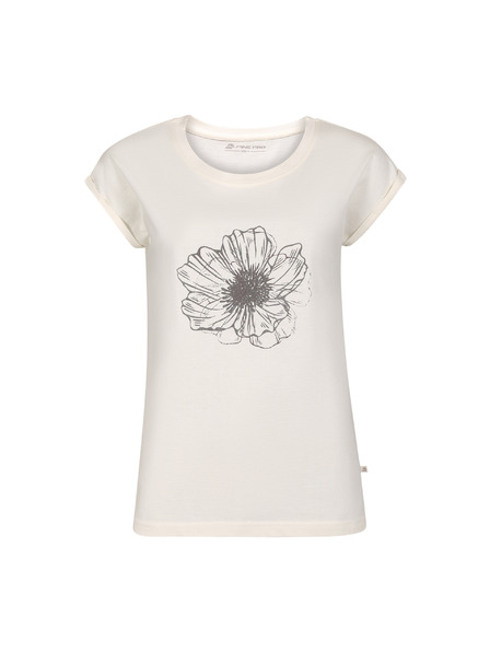 ALPINE PRO Dámske tričko z nemačkavého materiálu ALPINE PRO NOGERA creme varianta pb