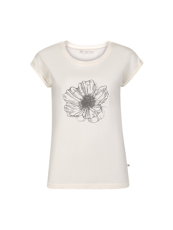 ALPINE PRO Dámske tričko z nemačkavého materiálu ALPINE PRO NOGERA creme varianta pb