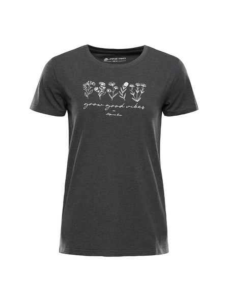 ALPINE PRO Dámske bavlnené tričko ALPINE PRO MOROLA dk. true gray varianta pc