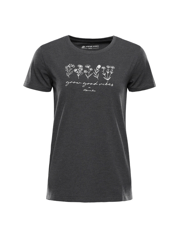 ALPINE PRO Dámske bavlnené tričko ALPINE PRO MOROLA dk. true gray varianta pc