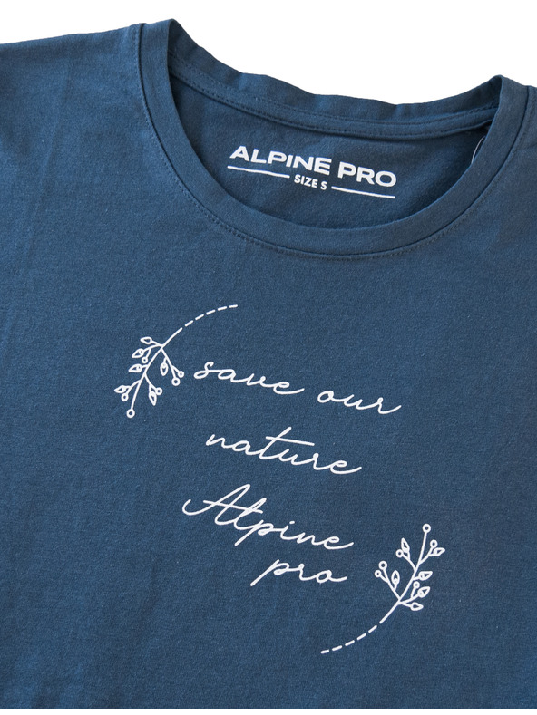 ALPINE PRO Dámske bavlnené tričko ALPINE PRO BADENA blue wing teal