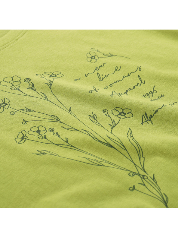 ALPINE PRO Dámske tričko z organickej bavlny ALPINE PRO TERMESA 3 green oasis varianta pb