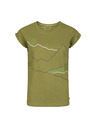 ALPINE PRO Dámske tričko z nemačkavého materiálu ALPINE PRO NOGERA green oasis varianta pa