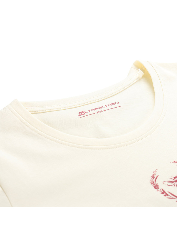ALPINE PRO Dámske tričko z organickej bavlny ALPINE PRO TERMESA 2 creme varianta pb