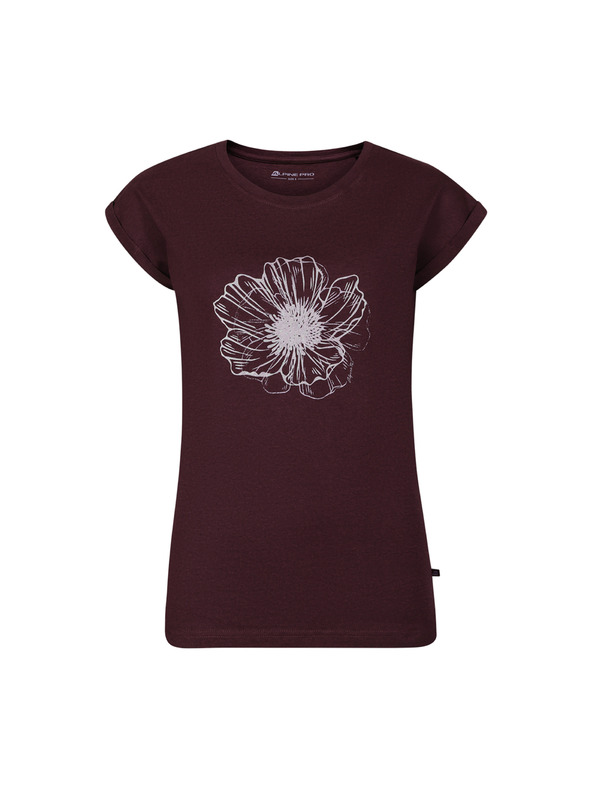 ALPINE PRO Dámske tričko z nemačkavého materiálu ALPINE PRO NOGERA winetasting varianta pb