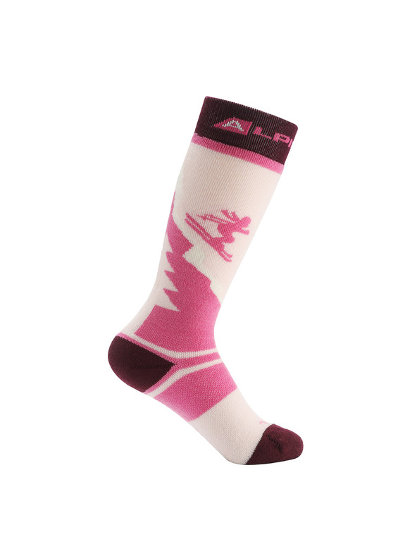 ALPINE PRO Detské lyžiarske podkolienky z merino vlny ALPINE PRO SKYRO light lilac