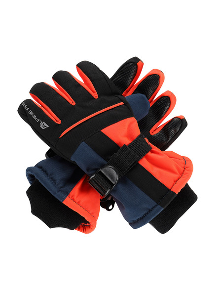 ALPINE PRO Detské rukavice s membránou ptx ALPINE PRO LORDO 2 neon red
